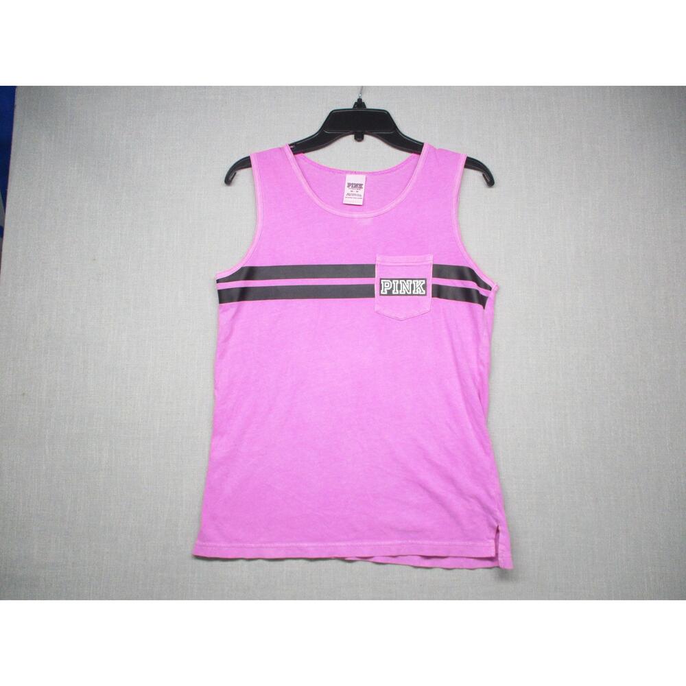 PINK Victoria's secret Black Stripes Casual Comfy Basic Tank Top Women's Size XS